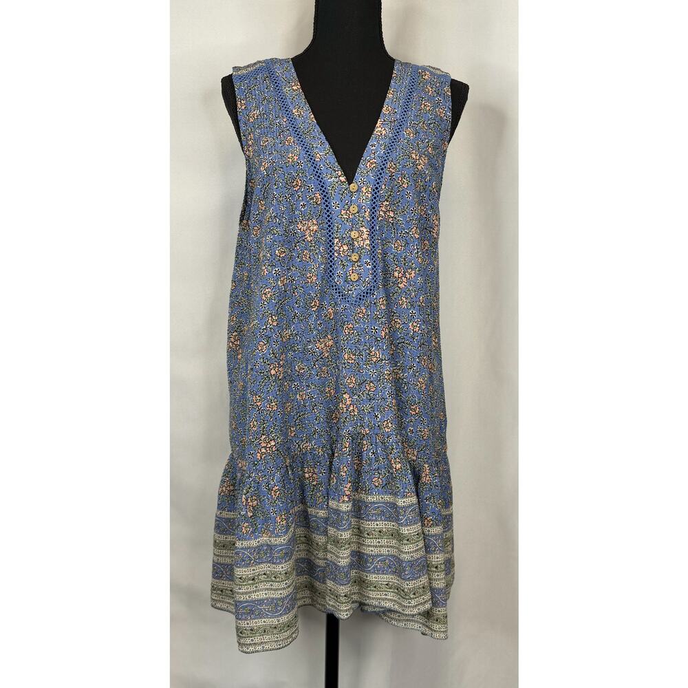 Veronica Beard Womens Mini Dress Size XL Peasant Artsy Cottagecore Boho Hippie